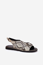 Step In Style Flat Eco-Suede Sandals with Adjustable Buckle