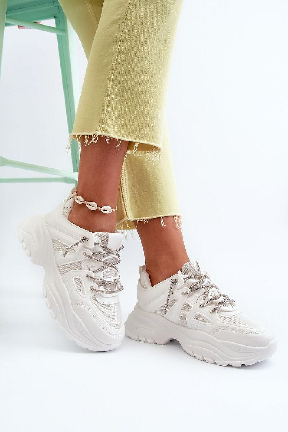 Step In Style Massive Platform Sneakers with Decorative Lacing