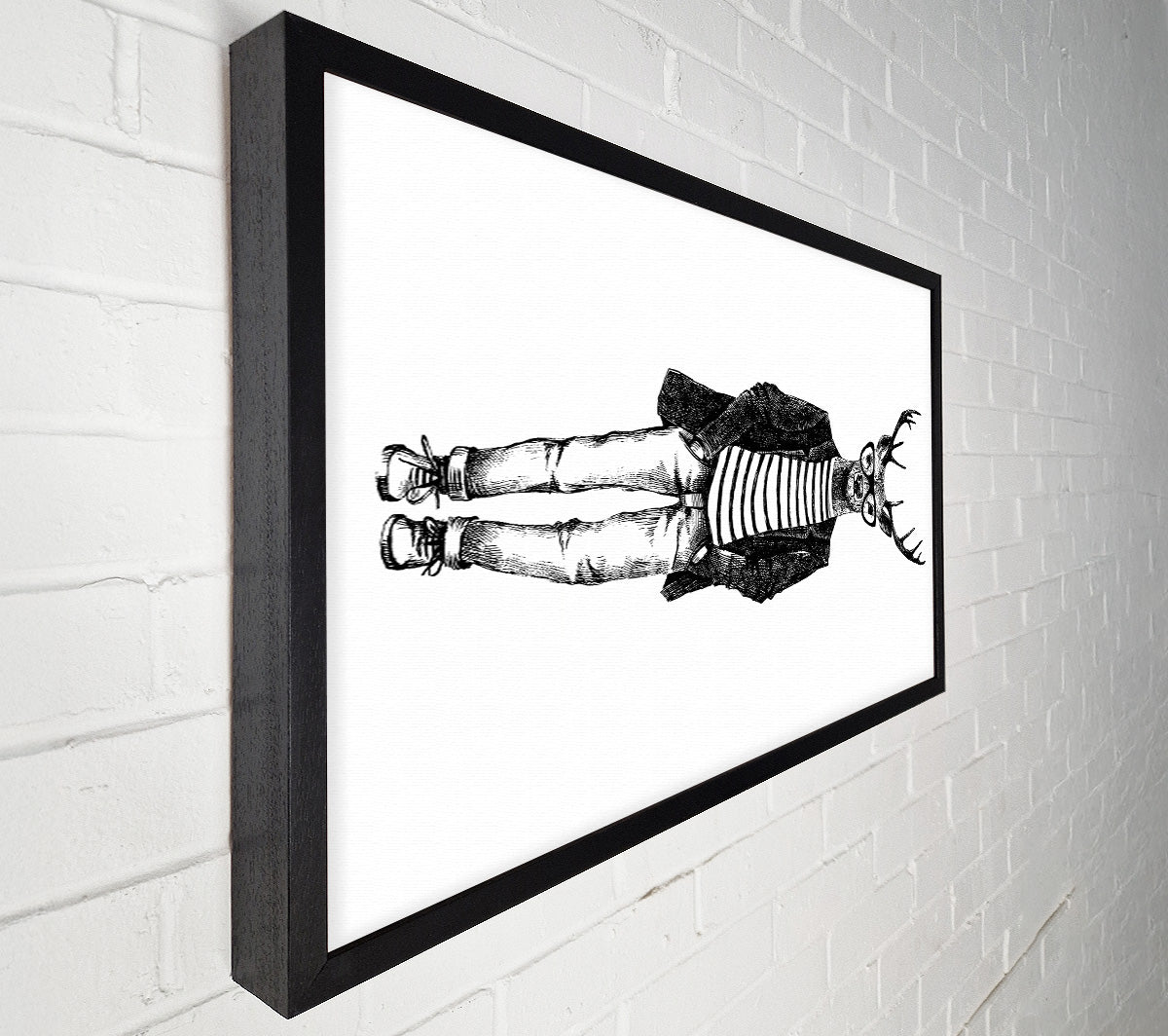 Steve The Stag Framed Canvas