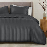 Stripe Duvet Cover Set Charcoal