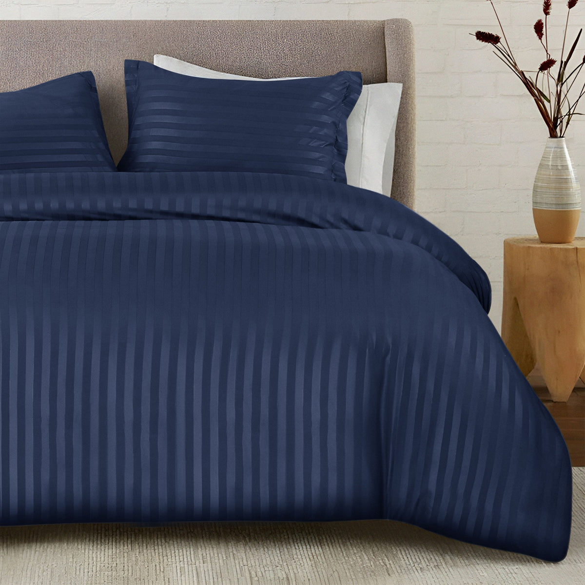Stripe Duvet Cover Set Navy