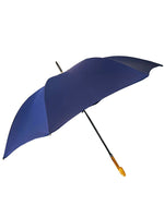 The Cotton® Crook Wooden Handle Umbrella- French Navy
