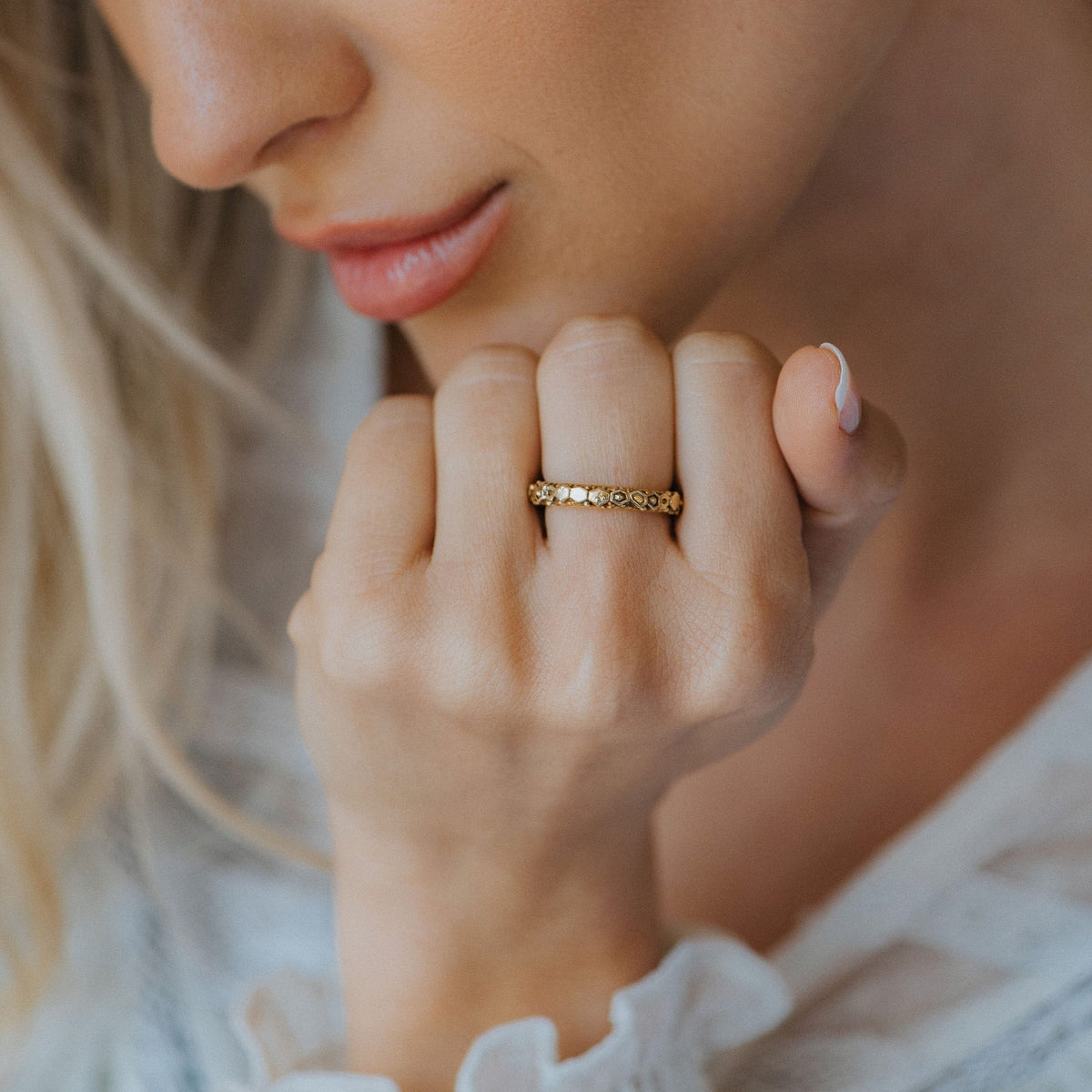 Dainty London Everyday Gold Goddess Inspired Ring - Hebe
