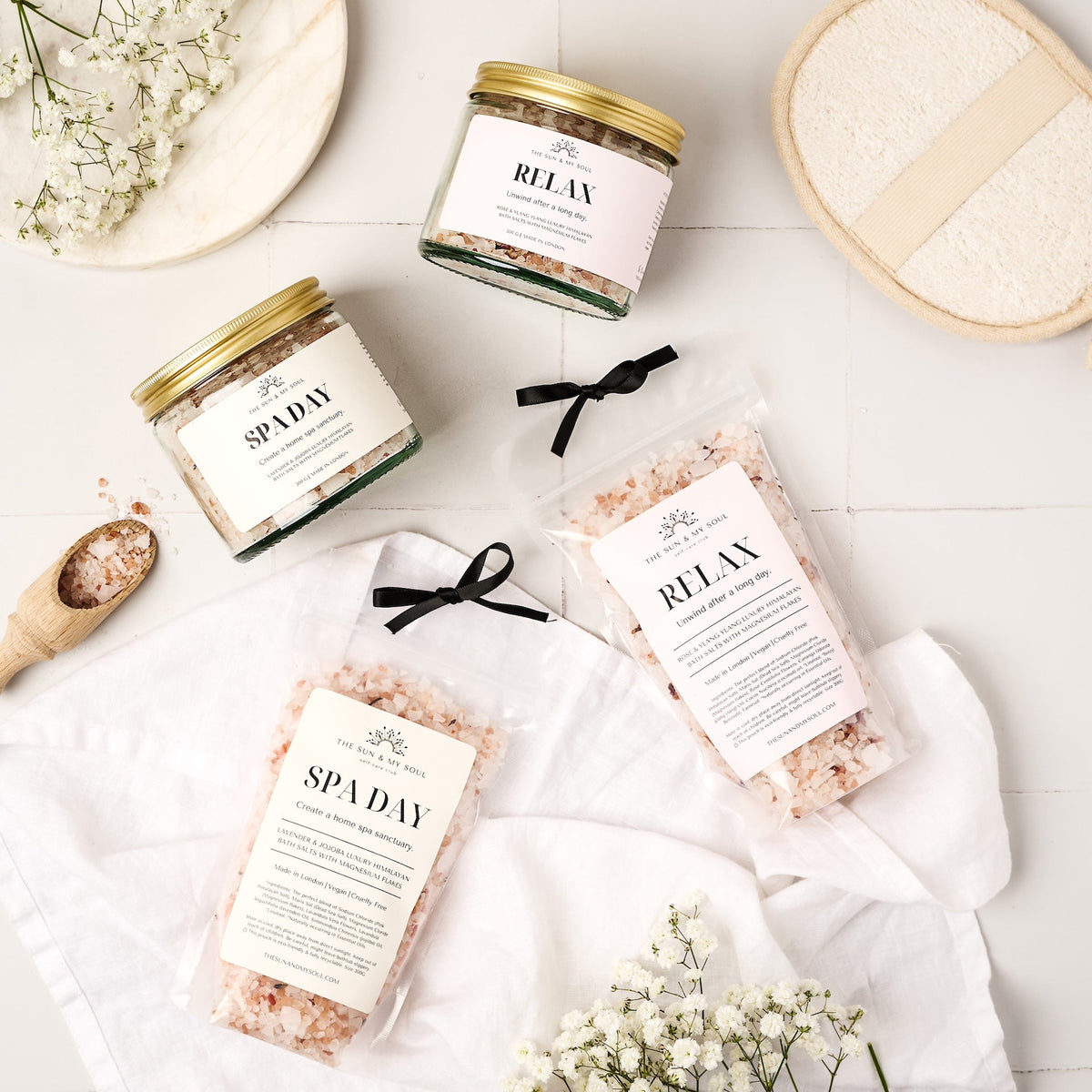 Lavender & Jojoba Himalayan Bath Salts 150g β Spa Day Luxury Soak