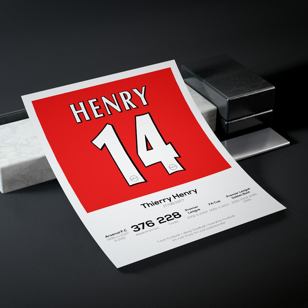 Thierry Henry Legend Stats Print