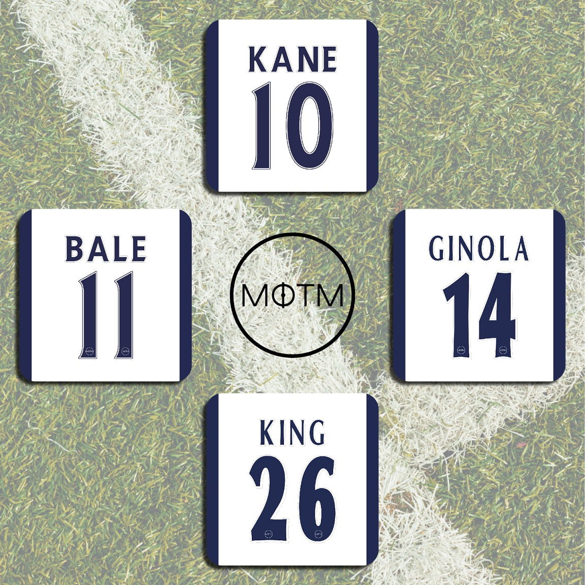 Tottenham Hotspur Premier League Legends Football Coasters - Set of 4