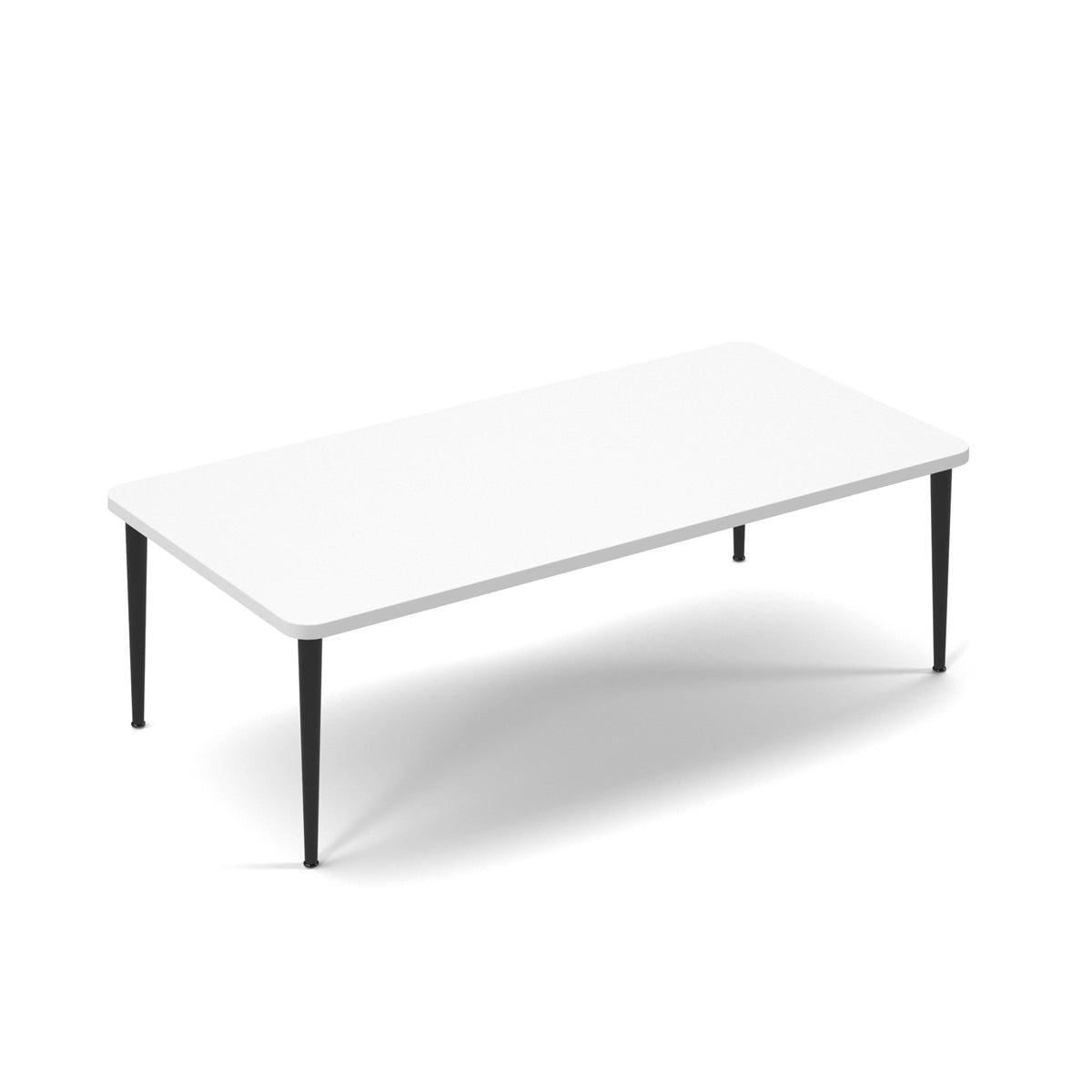 Trinity rectangular coffee table 1400 x 700mm white top