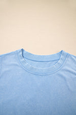 Two Piece Mineral Wash Cotton Loungewear Set