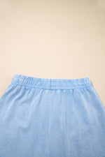 Two Piece Mineral Wash Cotton Loungewear Set