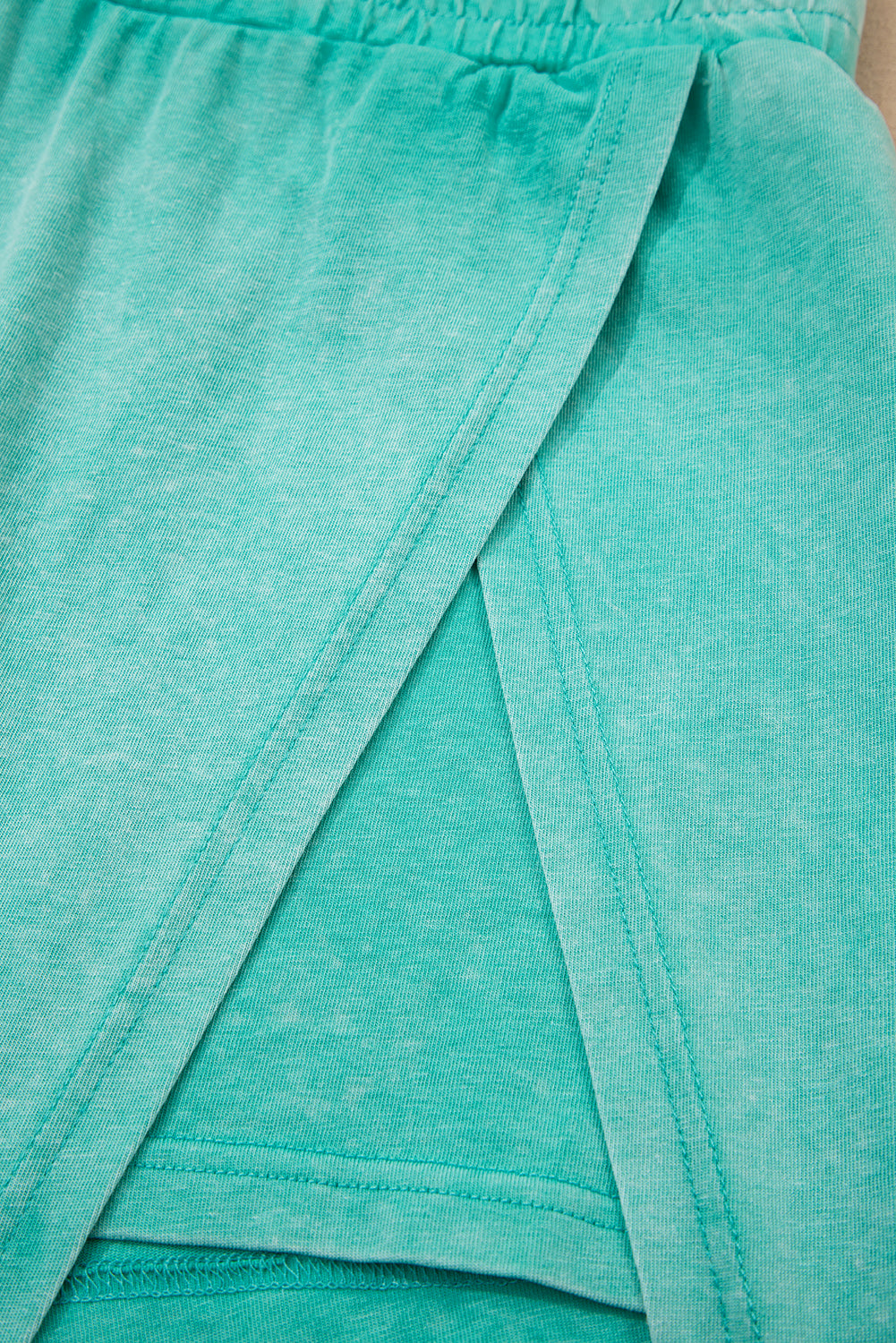 Two Piece Mineral Wash Cotton Loungewear Set