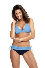 Two Tone Push Up Bikini Two Piece Set | Marko Blue
