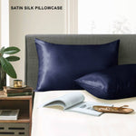 Ultra Soft Satin Pillow Cases Navy