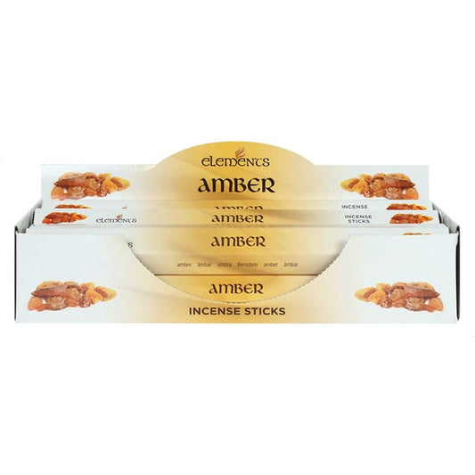 Set of 6 Packets of Elements Amber Incense Sticks