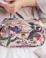 Vegan Leather Wash Bag | Pink Butterfly