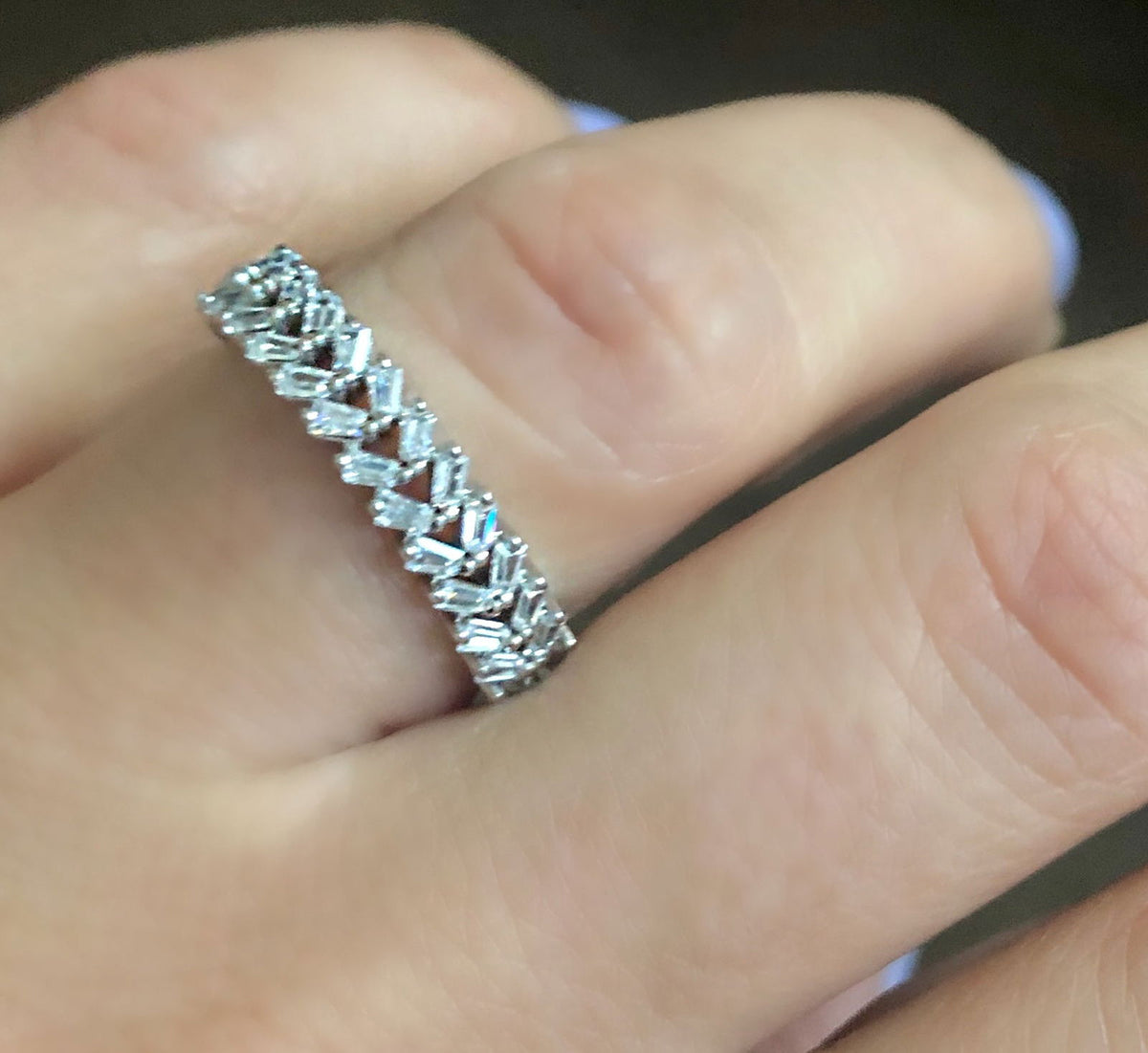 Virgo ring with clear zircon stones Silver N Silver