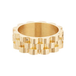 Watch Strap Gold Ring