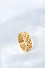 Watch Strap Gold Ring