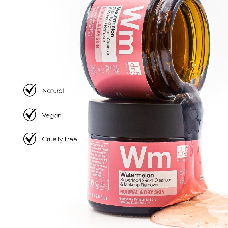 Dr Botanicals Watermelon Superfood 2-In-1 Cleanser & Makeup Remover 60ml