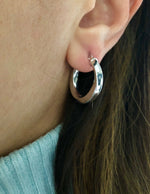 Wavy Hoop Earrings - Silver 2cm diameter