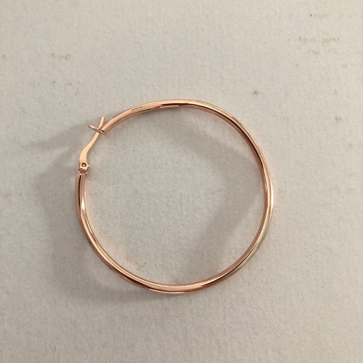 Wavy Hoops Rose Gold Plated Silver