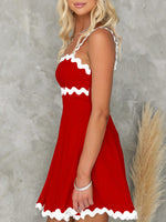 Wavy Strap Short Summer Dress