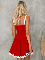 Wavy Strap Short Summer Dress