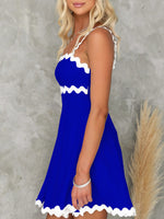 Wavy Strap Short Summer Dress