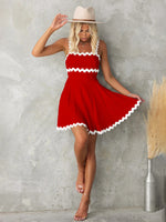 Wavy Strap Short Summer Dress