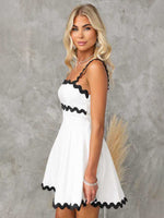 Wavy Strap Short Summer Dress