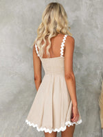 Wavy Strap Short Summer Dress