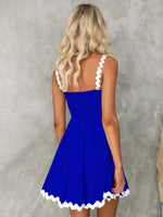 Wavy Strap Short Summer Dress