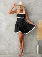 Wavy Strap Short Summer Dress