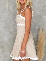 Wavy Strap Short Summer Dress