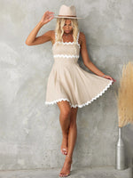 Wavy Strap Short Summer Dress