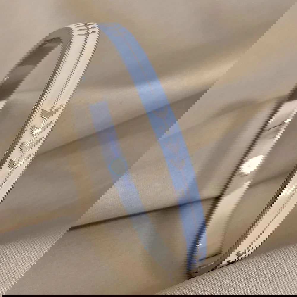 White Enamel Arrow Bracelet - Gold or Silver