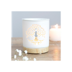 White Tree of Life Cut Out Oil Burner