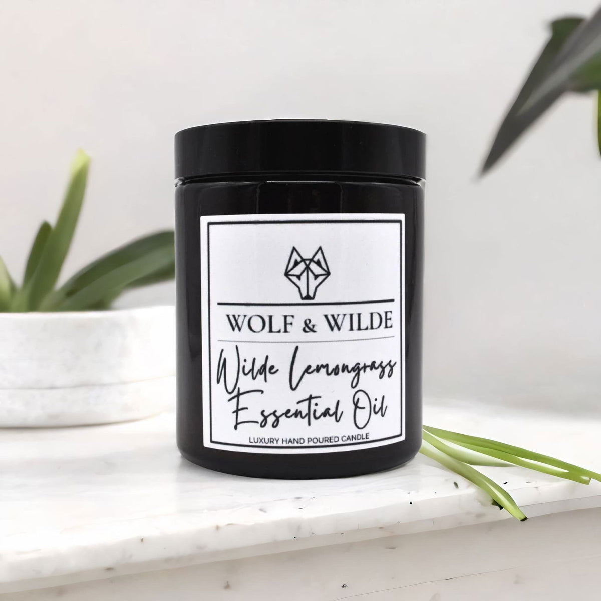 Wolf & Wilde Lemongrass Essential Oil Luxury Aromatherapy Scented Candle