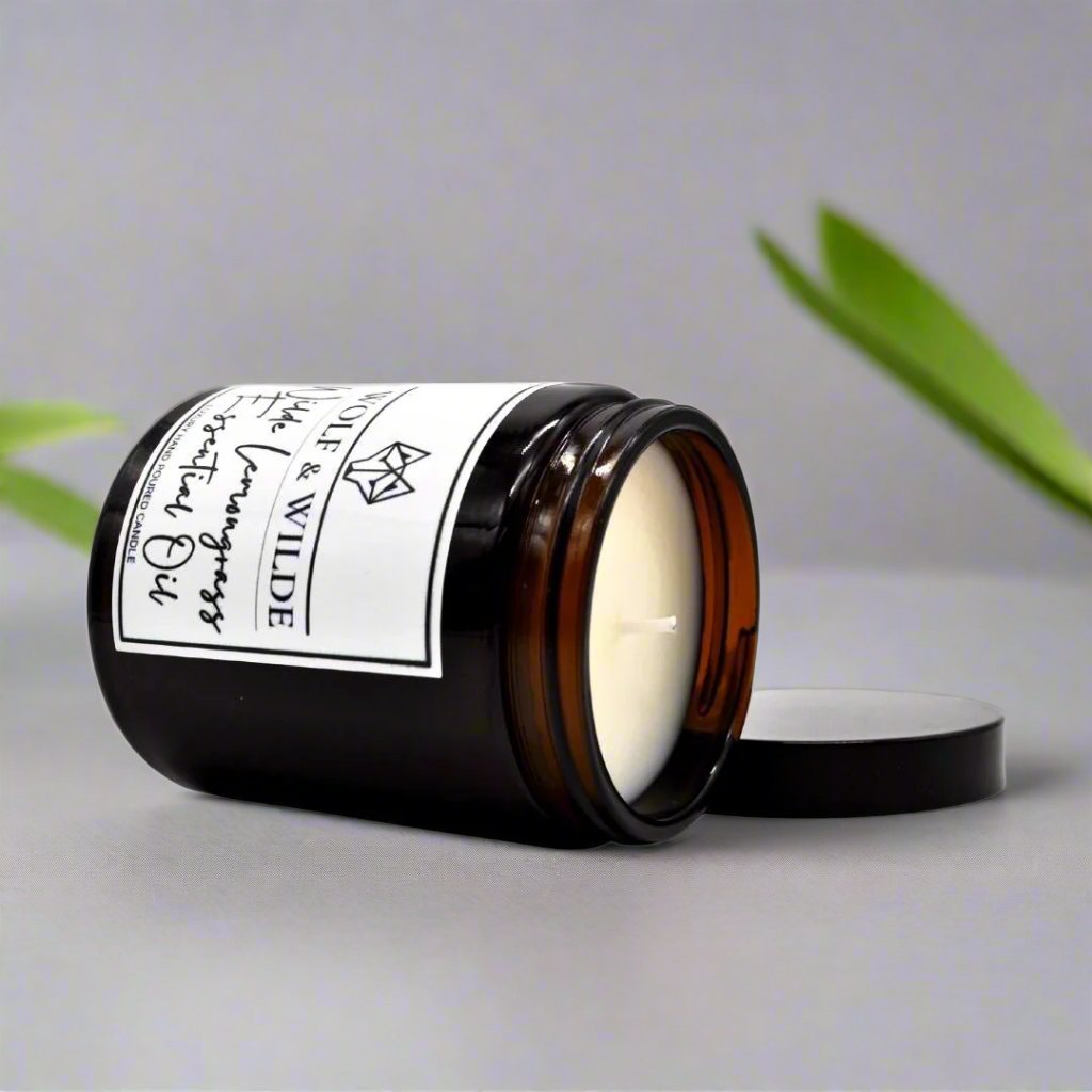Wolf & Wilde Lemongrass Essential Oil Luxury Aromatherapy Scented Candle