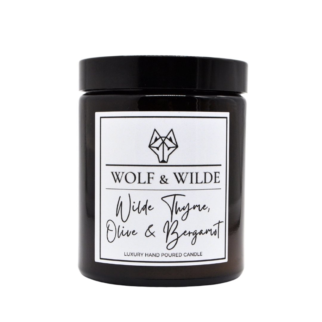 Wolf & WildeThyme, Olive & Bergamot Luxury Handmade Scented Candle