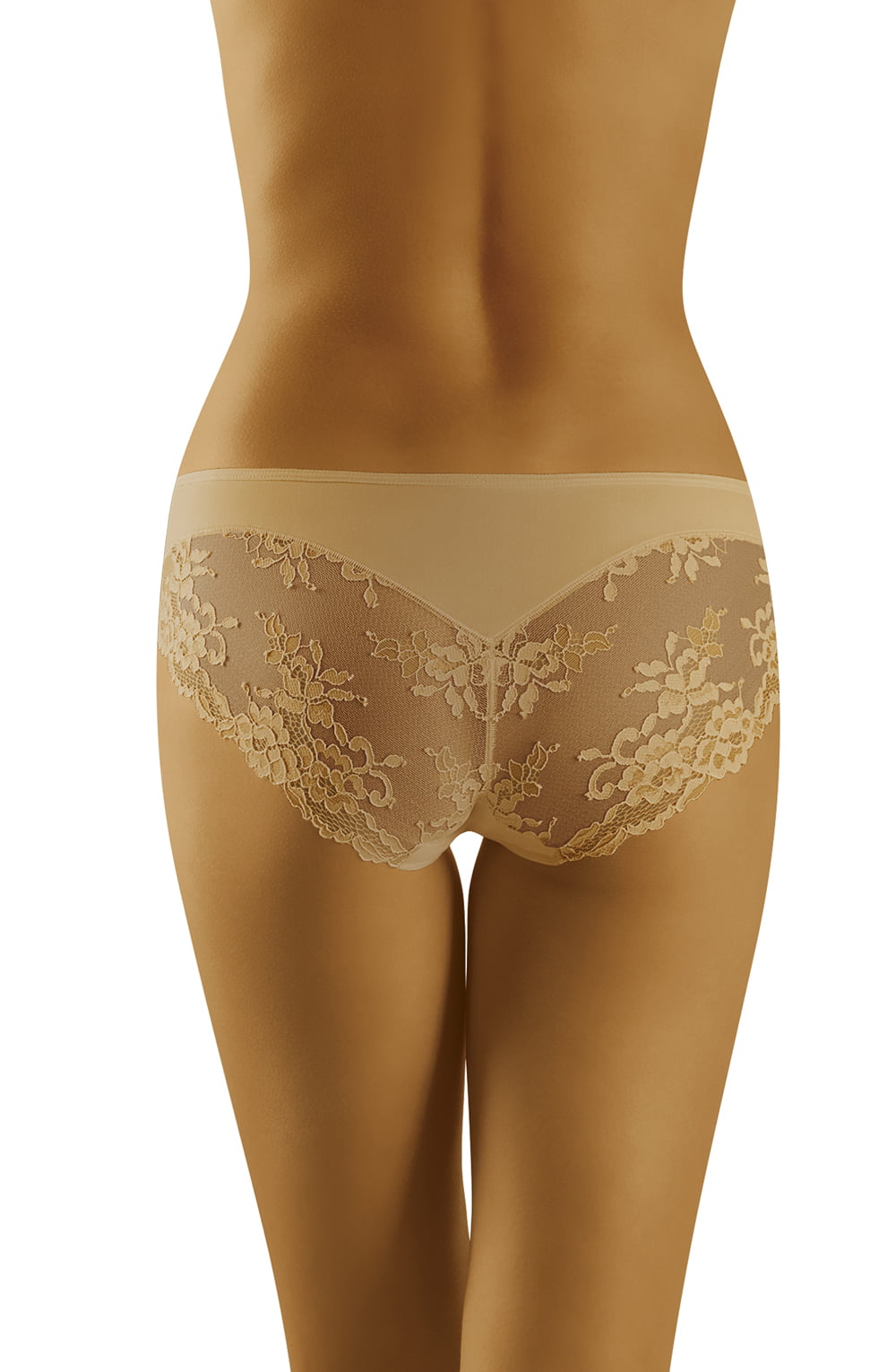 Wolbar Aria Floral Lace Briefs Beige