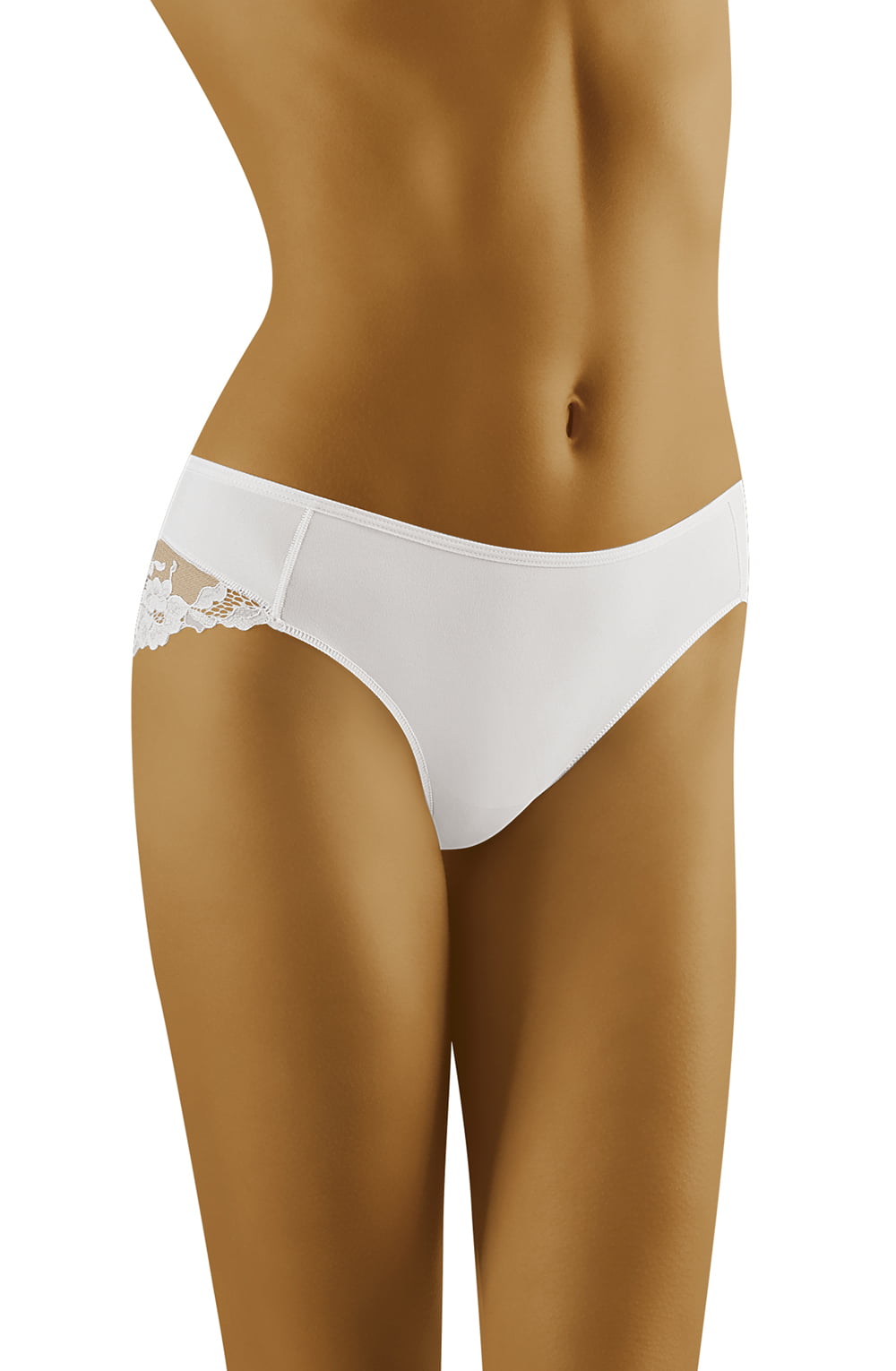 Wolbar Aria Floral Lace Briefs White