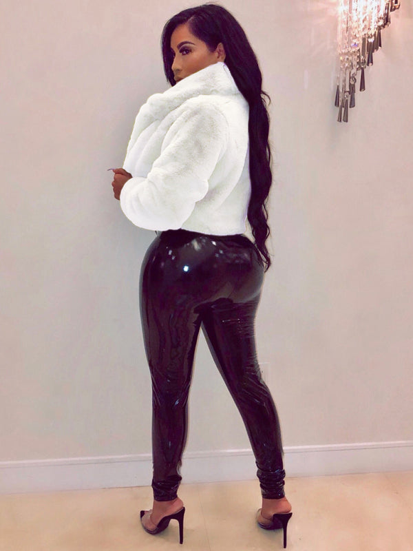 Women's Faux Fur Short Jacket White