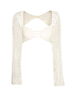 Women's Knitted Long Sleeve Boho Maxi Skirt Co-ord Set