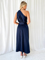 Women's One Shoulder Slim Waist Strapless Backless Belted Dress | 10 Designs