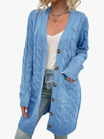 Women's Outerwear Button-up Long Single-breasted Casual Cardigan