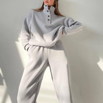 Women’s Oversized Casual Hoodie and Long Pant Tracksuit Set