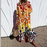 Women's Oversized Pleated Print Summer Dress Pattern 7