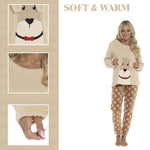 Daisy Dreamer Women's Ultra-Soft Fleece Dog Snuggle Winter Pyjama Set