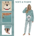Daisy Dreamer Women's Ultra-Soft Panda Snuggle Fleece Pyjama Set