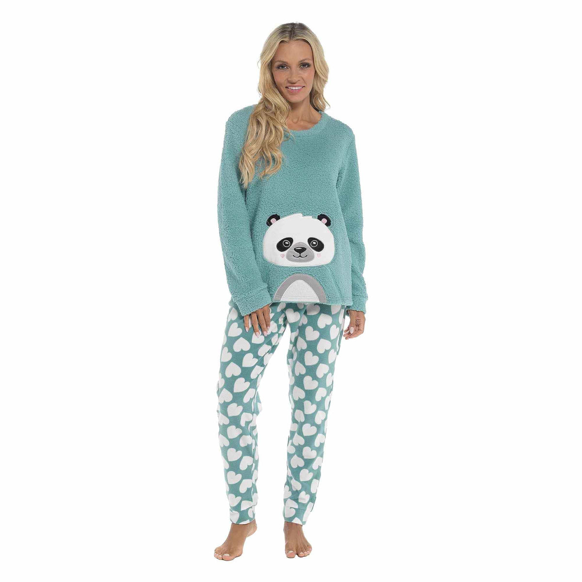 Daisy Dreamer Women's Ultra-Soft Panda Snuggle Fleece Pyjama Set PANDA